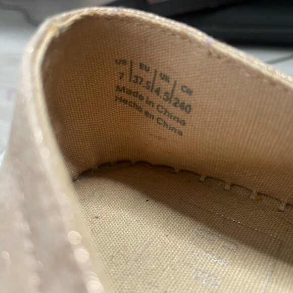 GAP Metallic Rose Gold Espadrille Slip-On Flats – Size 7 - Picture 8 of 8